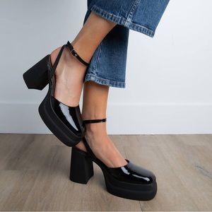 NWOT Free People Double Stack Platform Heels